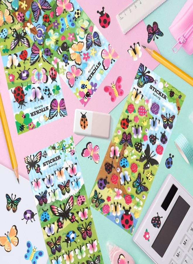 Jactales 3D Puffy Butterfly Stickers for Kids Crafts - Cute Foam Butterflies and Ladybug Bug Sticker for Scrapbooking, Party Favors, Decorations, Rewards - 4 Sheets - Image 5
